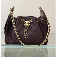 Promotional Chanel 25 Mini Handbag Grained Calfskin & Gold-Tone Metal AS5631 Dark Burgundy 2026