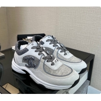 Top Design Chanel Tweed Sneakers White 6080802