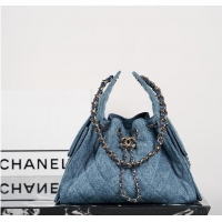 Inexpensive Chanel Métiers D'art CHANEL 25 Small Handbag Washed Denim & Gold-Tone Metal AS6235 2026