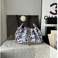 New Cheap Chanel 25 Mini Handbag Lambskin & Gold-Tone Metal AS6236 White/Black