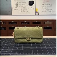 New Design Chanel Maxi Flap bag Suede Calfskin & Gold-Tone Metal AS6231 Khaki Fall Winter 2026 Pre-Collection