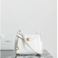 Best Product Chanel Hobo Handbag Lambskin & Gold-Tone Metal AS6242 White Fall-Winter 2026 Pre-Collection