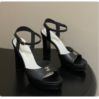 Buy Discount Chanel Sandals Sheepskin Black 6080805