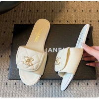 Purchase Chanel Mules Cotton Beige 6080806