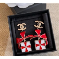 Buy Discount Chanel Bow Box Earrings CH010801 Red 2026