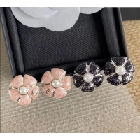 Reasonable Price Chanel Bloom Studs Earrings 0108 Pink/Black 2026