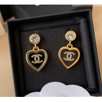 Top Grade Chanel Heart Short Earrings 0108 Black 2026