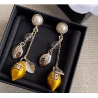 Free Shipping Discount Chanel Yellow Lemon Earrings CH032024 2026