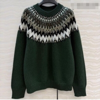 Promotional Gucci Wool Sweater with Embroidery GG011305 Green 2025