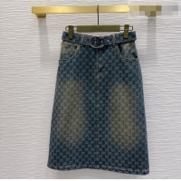 Well Crafted Gucci GG Denim Skirt GG032501 Blue 2026