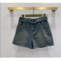 Famous Brand Gucci GG Denim Shorts GG032501 Blue 2026