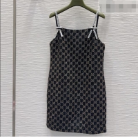 Buy Cheap Gucci GG Strass Dress with Bow GG032502 Black/Gold 2026