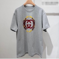 Best Price Gucci Cotton T-Shirt with Interlocking G GG032526 Grey 2026