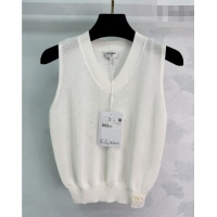 Best Price Discount Chanel Knit Vest CH032415 White 2026