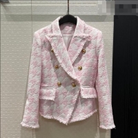 New Release Creation Chanel Tweed Jacket CH032528 Pink 2026