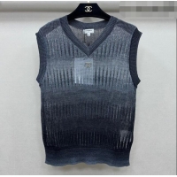 Original Cheap Chanel Cotton Knit Vest CH032544 Grey 2026