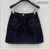 Buy Good Quality Chanel Denim Skirt CH041002 Blue 2026