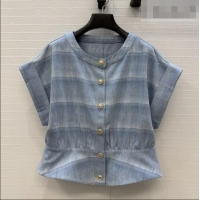High Quality Chanel Striped Denim Vest CH041005 Blue 2026