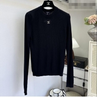 Classic Cheapest Chanel Knit Sweater CH041423 Black 2026