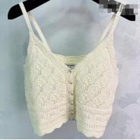 Best Grade Chanel Short Knit Vest CH042207 White 2026