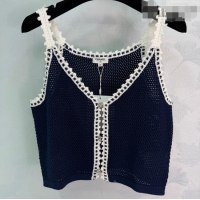 New Design Chanel Short Knit Vest CH042209 Black 2026