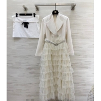 Good Product Chanel Mesh Dress with Strass CH042216 White 2026