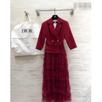 Unique Grade Chanel Mesh Dress with Strass CH042216 Red 2026