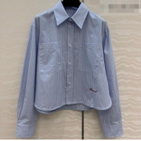 Good Taste Chanel Cotton Striped Shirt CH042307 Blue 2026