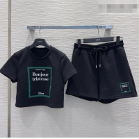 Unique Grade Dior Cotton T-Shirt and Shorts Set DR032501 Black 2026