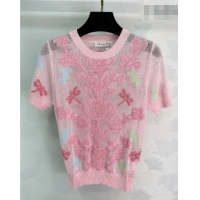 ​Promotional Dior Embroidered Top DR032502 Pink 2026
