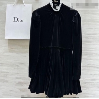 Buy New Cheap Dior Velvet Dress DR032526 Black 2026