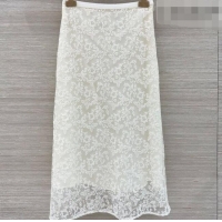 Buy Cheap Dior Lace Mesh Skirt DR032540 White 2026
