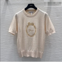 Unique Discount Dior Wool Short-sleeved Sweater D041416 Beige 2026