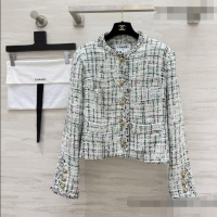 Reasonable Price Chanel Tweed Jacket CH081207 Light Green 2026