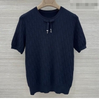 Top Design Dior Knit Short-sleeved Sweater D0414230 Black 2026
