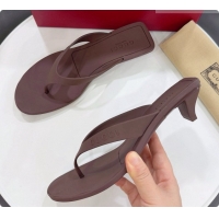 Popular Style Gucci Rubber Vittoria Thong Sandals 6080761 Brown 2026