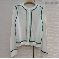 Luxury Classic Dior Lace Trim Cardigan DR042214 White 2026