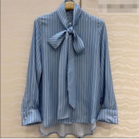 Traditional Discount Dior D-Striped Silk Shirt DR042306 Blue 2026
