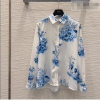 Unique Promotional Dior Printed Shirt DR042331 White/Blue 2026