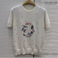 Grade Quality Dior Cashmere Short-sleeved Sweater D081226 Beige 2026