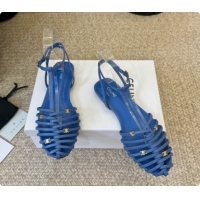 Cheap Price Celine Cage Flat Sandals in Calfskin C080323 Blue 2026