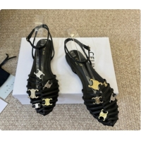 Charming Celine Cage Flat Sandals in Calfskin C080328 Black 2026