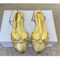Low Cost Celine Cocktail Sandals in Calfskin C080331 Gold 2026