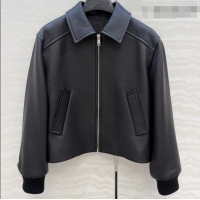 Top Grade Prada Leather Jacket P041121 Black 2026