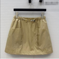 Inexpensive Prada Nylon Mini Skirt PR042222 Khaki 2026