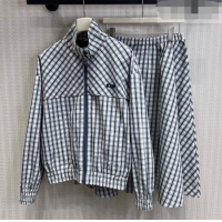 Fashion Discount Prada Jacket and Skirt Set PR042230 Blue 2026
