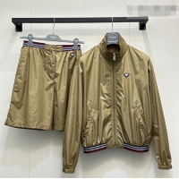 Top Grade Prada Nylon Jacket and Shorts Set PR042304 Brown 2026