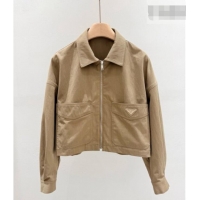 Original Discount Prada Cotton Jacket P081241 Khaki 2026
