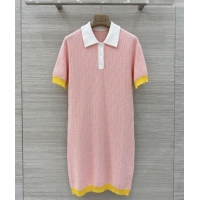 Best Quality Fendi Knit FF Dress F041011 Pink 2026
