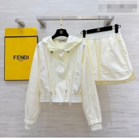 Grade Quality Fendi Jacket and Shorts Set 0422 White 2026